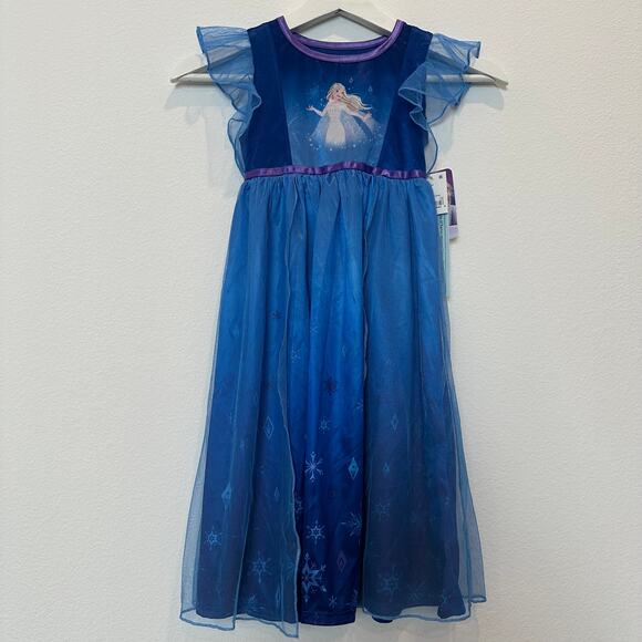 NWT Disney Frozen Elsa blue tulle satin costume girls' dress 5T - Picture 2 of 6